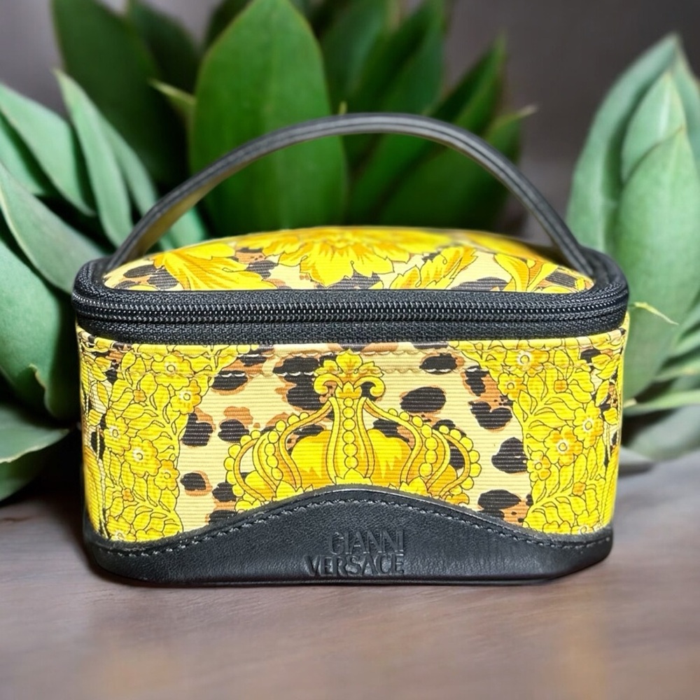VERSACE Mini Yellow/Black Vanity Bag